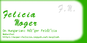 felicia moger business card